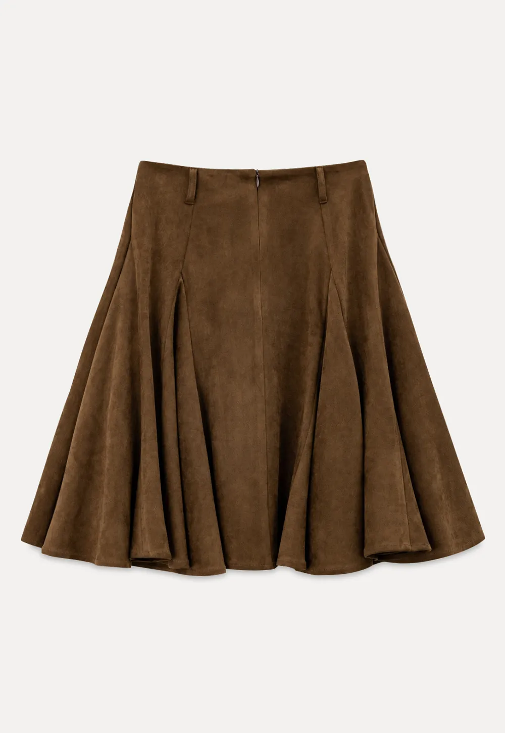 Flared A-Line Skirt with Structured Pleats