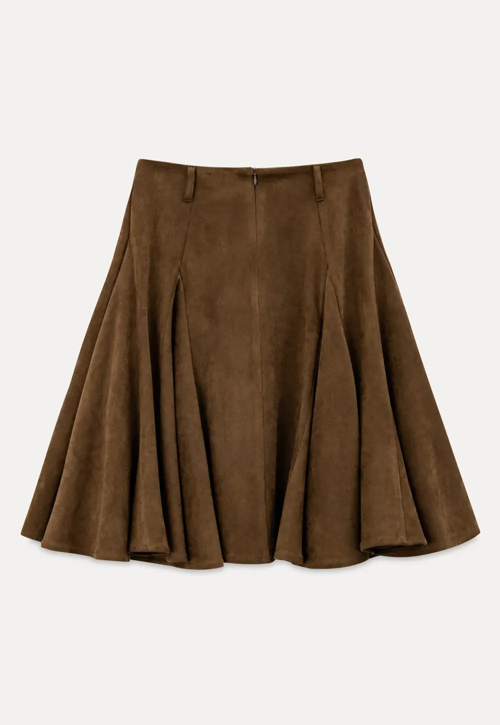 Flared A-Line Skirt with Structured Pleats