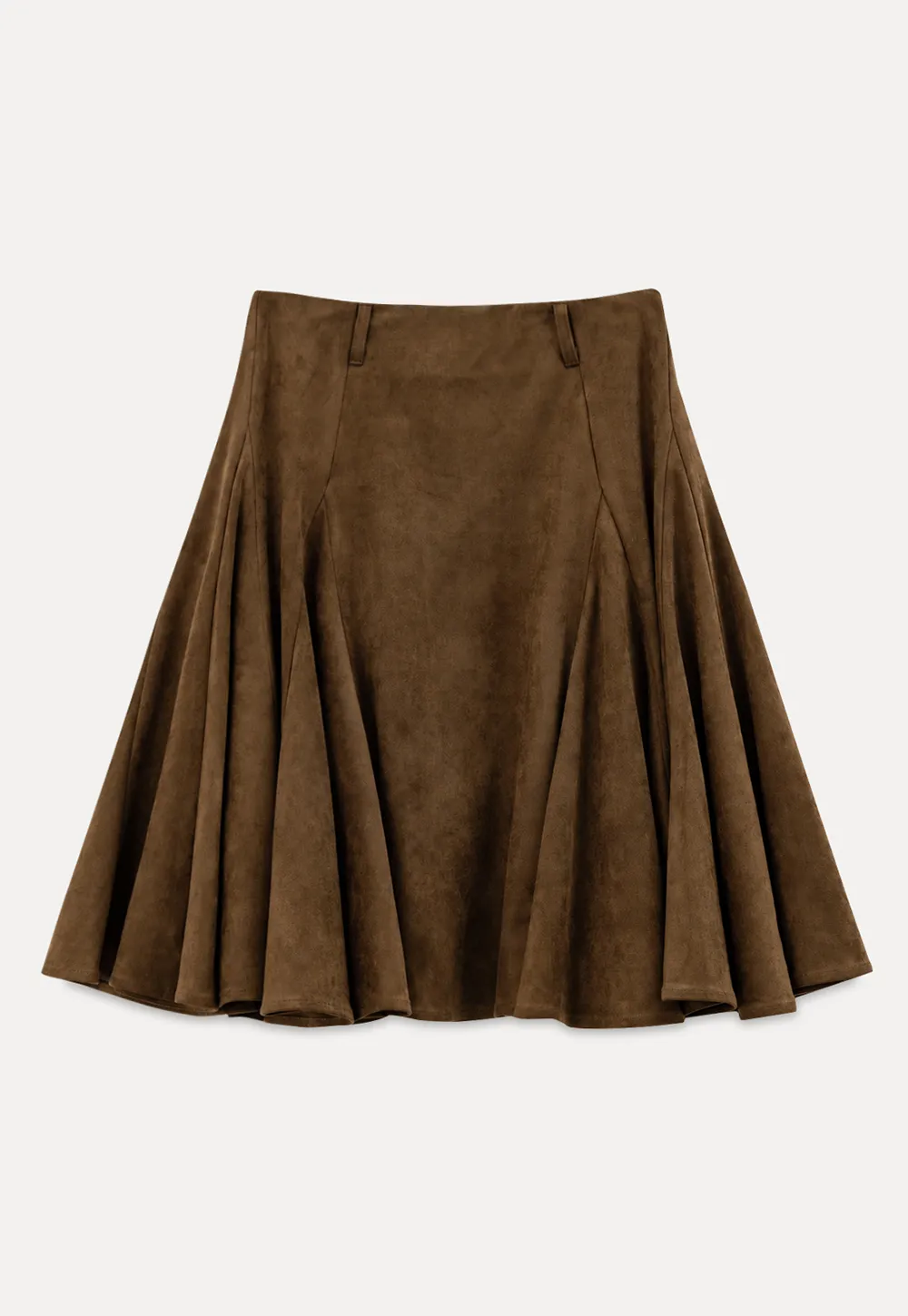 Flared A-Line Skirt with Structured Pleats