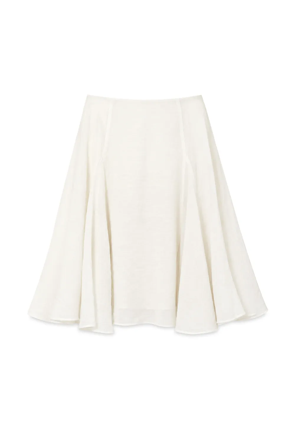 Flared Pleated Midi Skirt