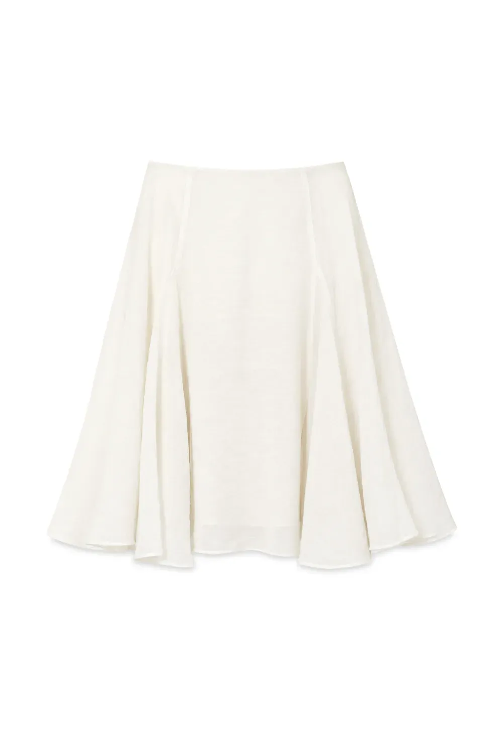 Flared Pleated Midi Skirt