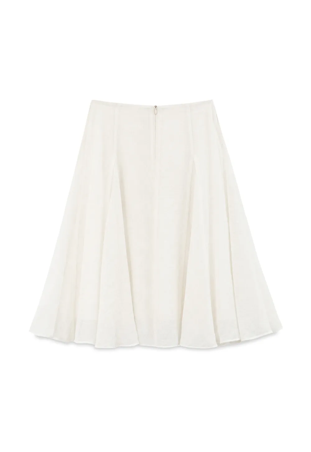 Flared Pleated Midi Skirt