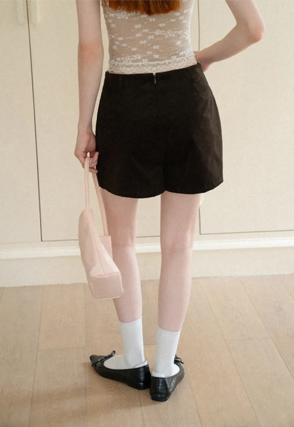 Button Front A Line Mini Skirt