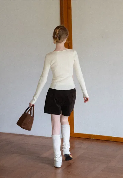 Button Front A Line Mini Skirt