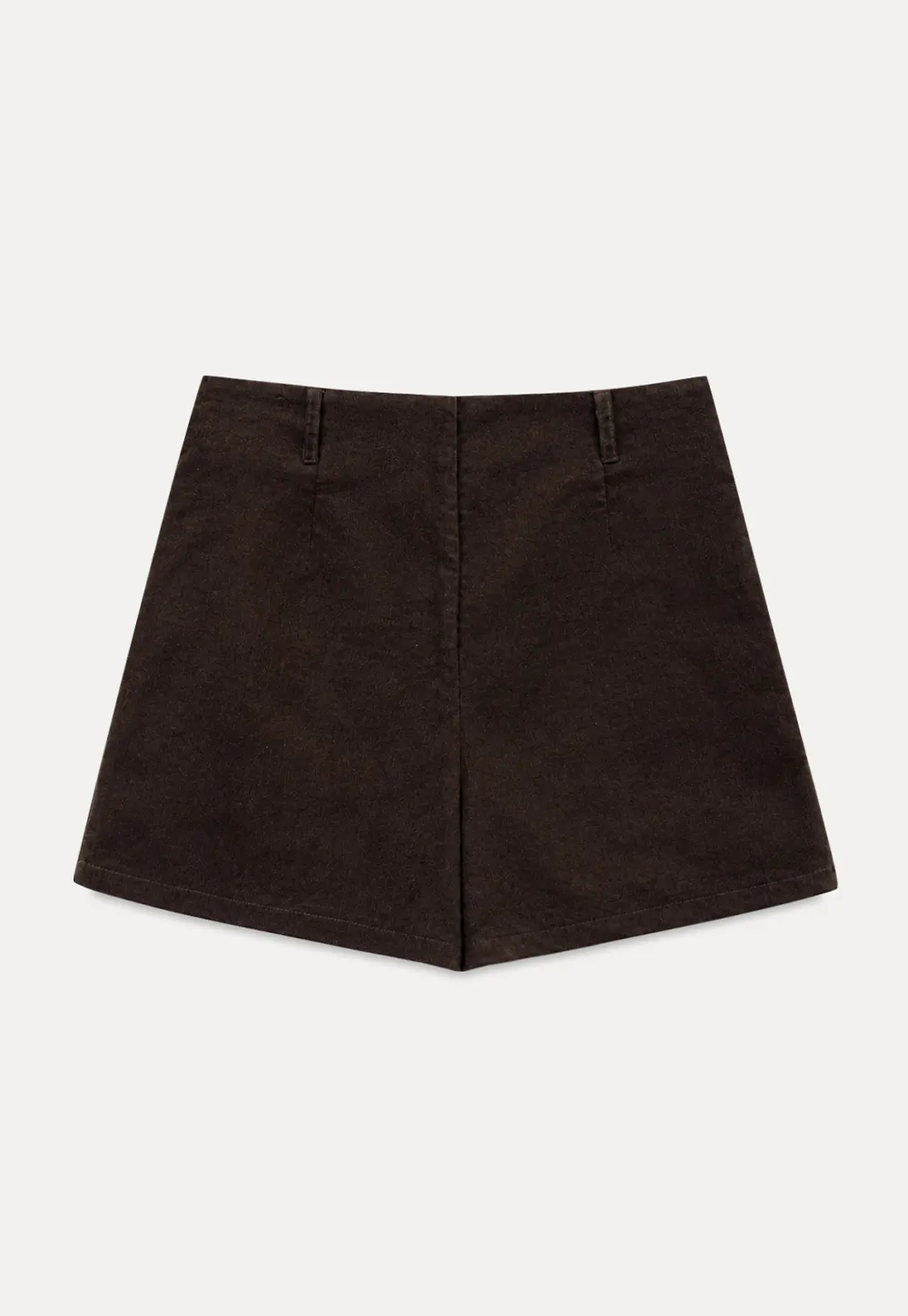 Button Front A Line Mini Skirt