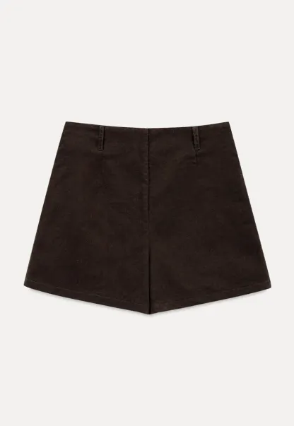 Button Front A Line Mini Skirt