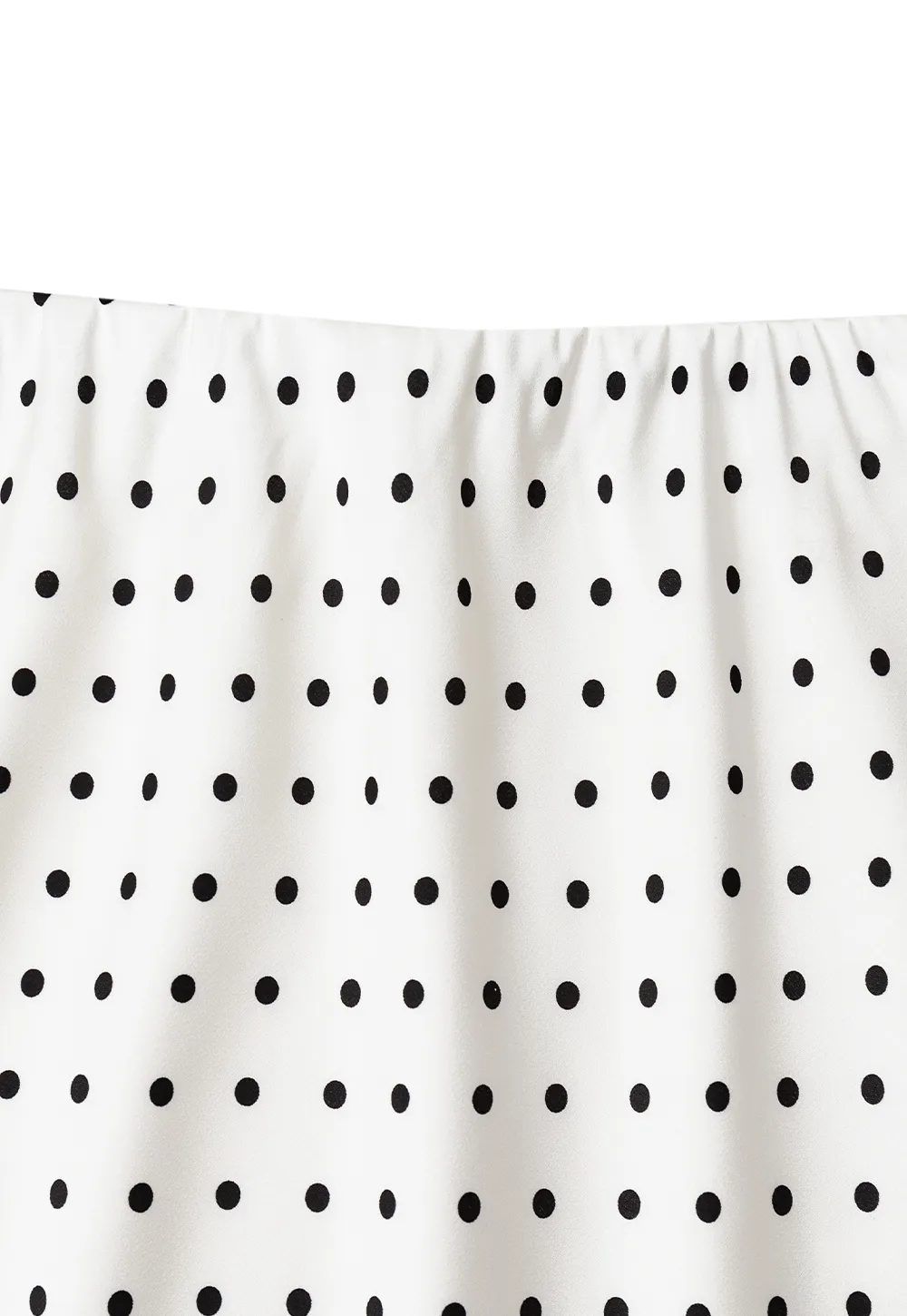 Polka Dot Print Flared Midi Skirt