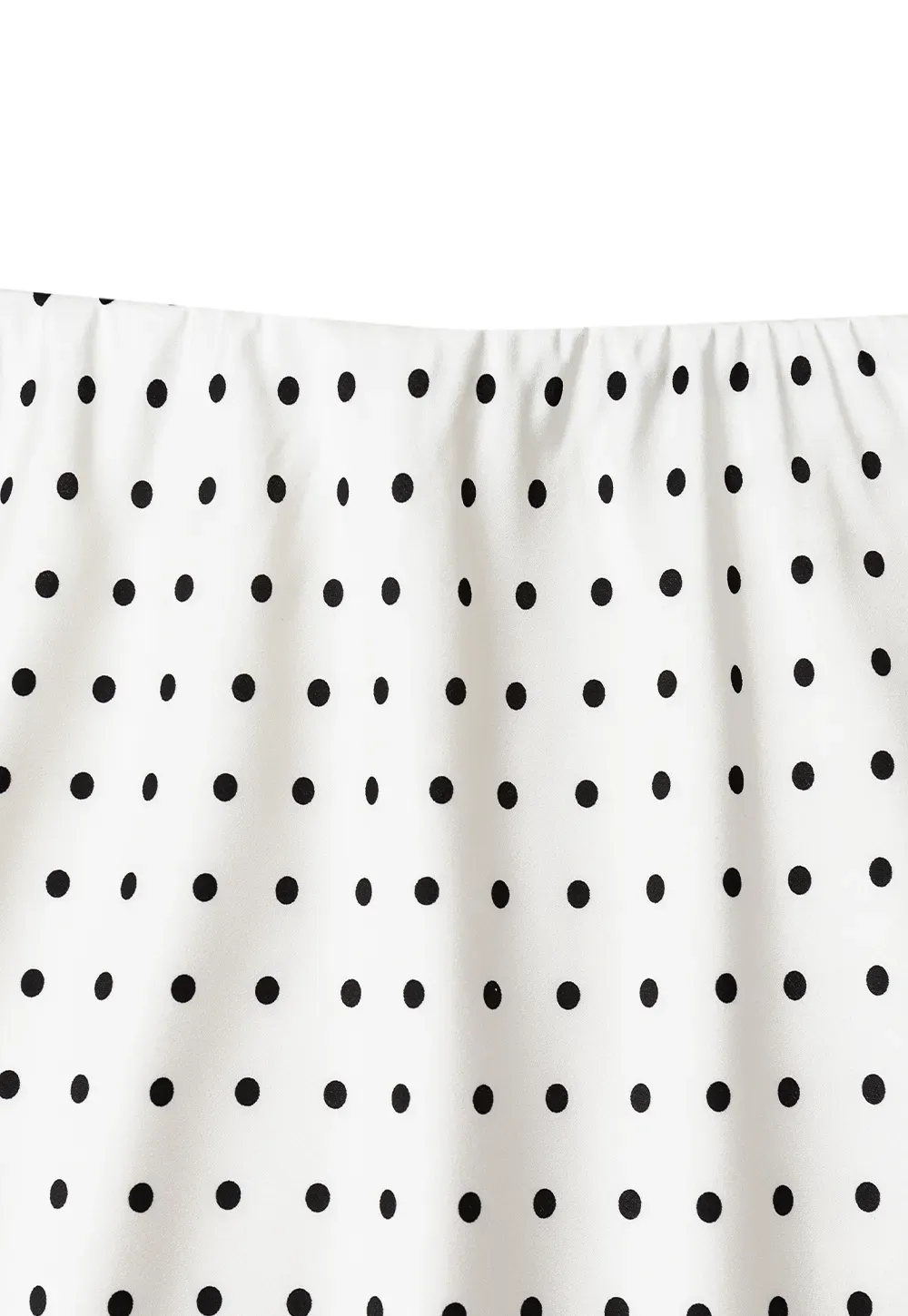 Polka Dot Print Flared Midi Skirt