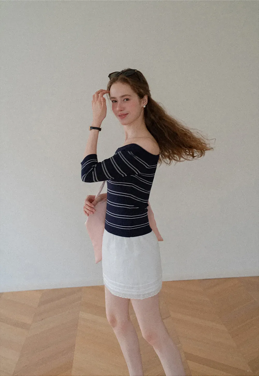 Lace Trim Mini Skirt