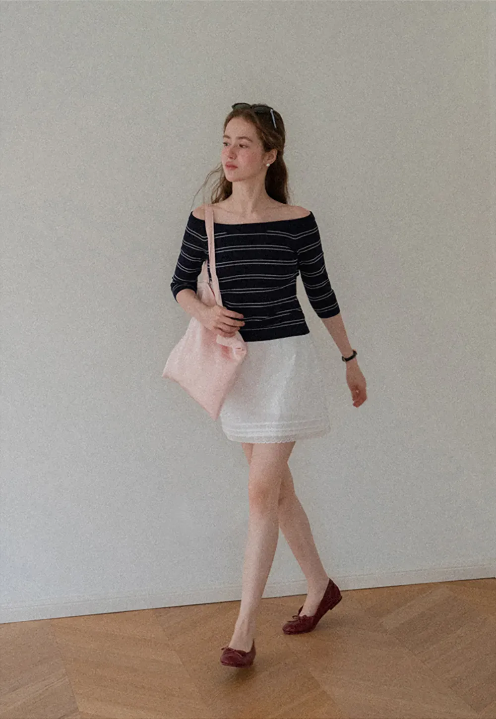 Lace Trim Mini Skirt