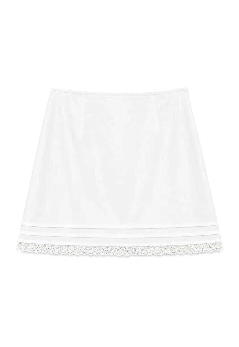 Lace Trim Mini Skirt