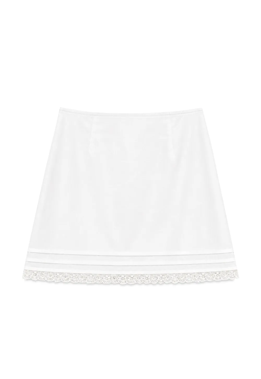 Lace Trim Mini Skirt