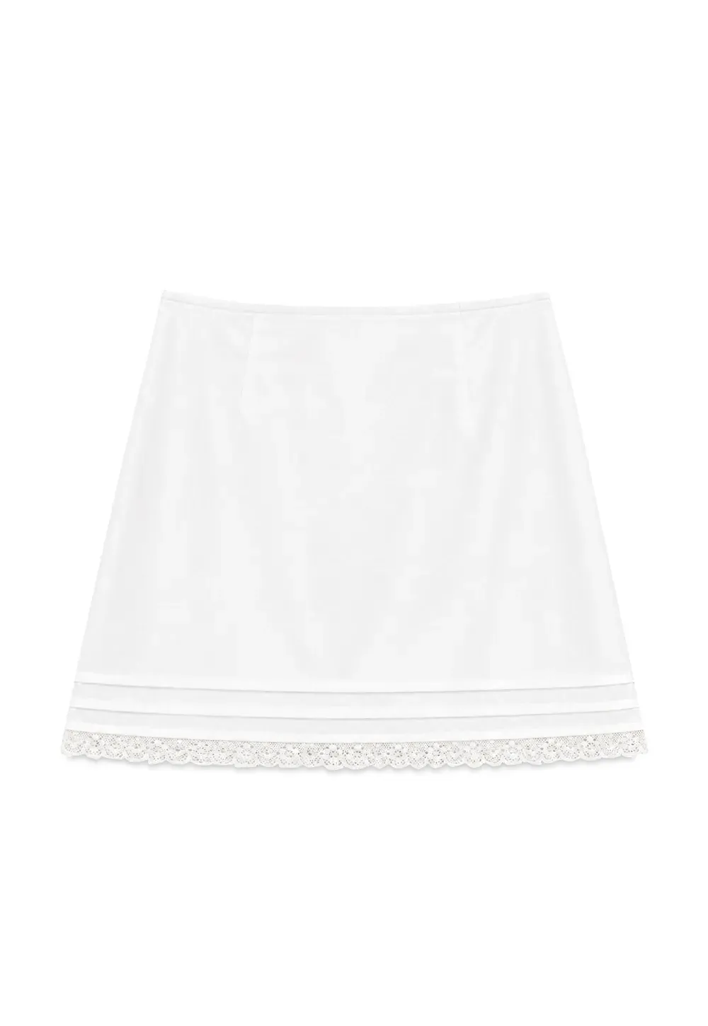 Lace Trim Mini Skirt