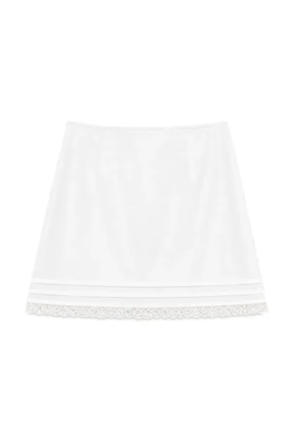 Lace Trim Mini Skirt