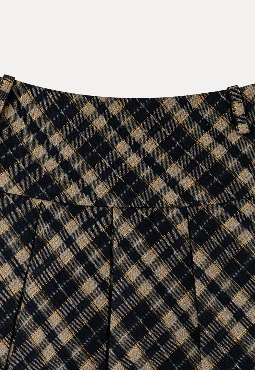 Pleated Plaid Mini Skirt