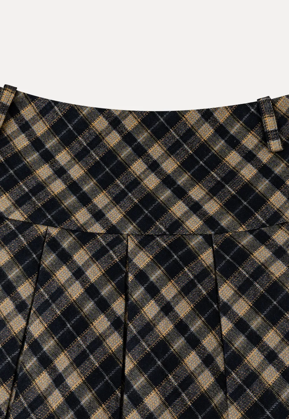 Pleated Plaid Mini Skirt