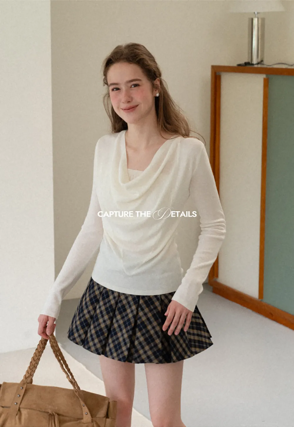 Pleated Plaid Mini Skirt