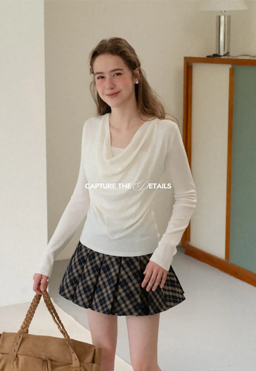 Pleated Plaid Mini Skirt