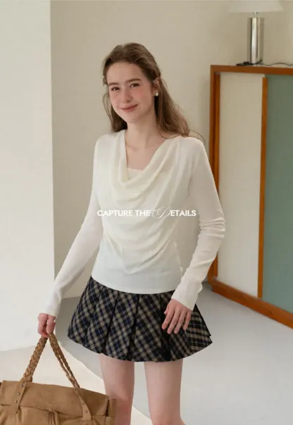Pleated Plaid Mini Skirt