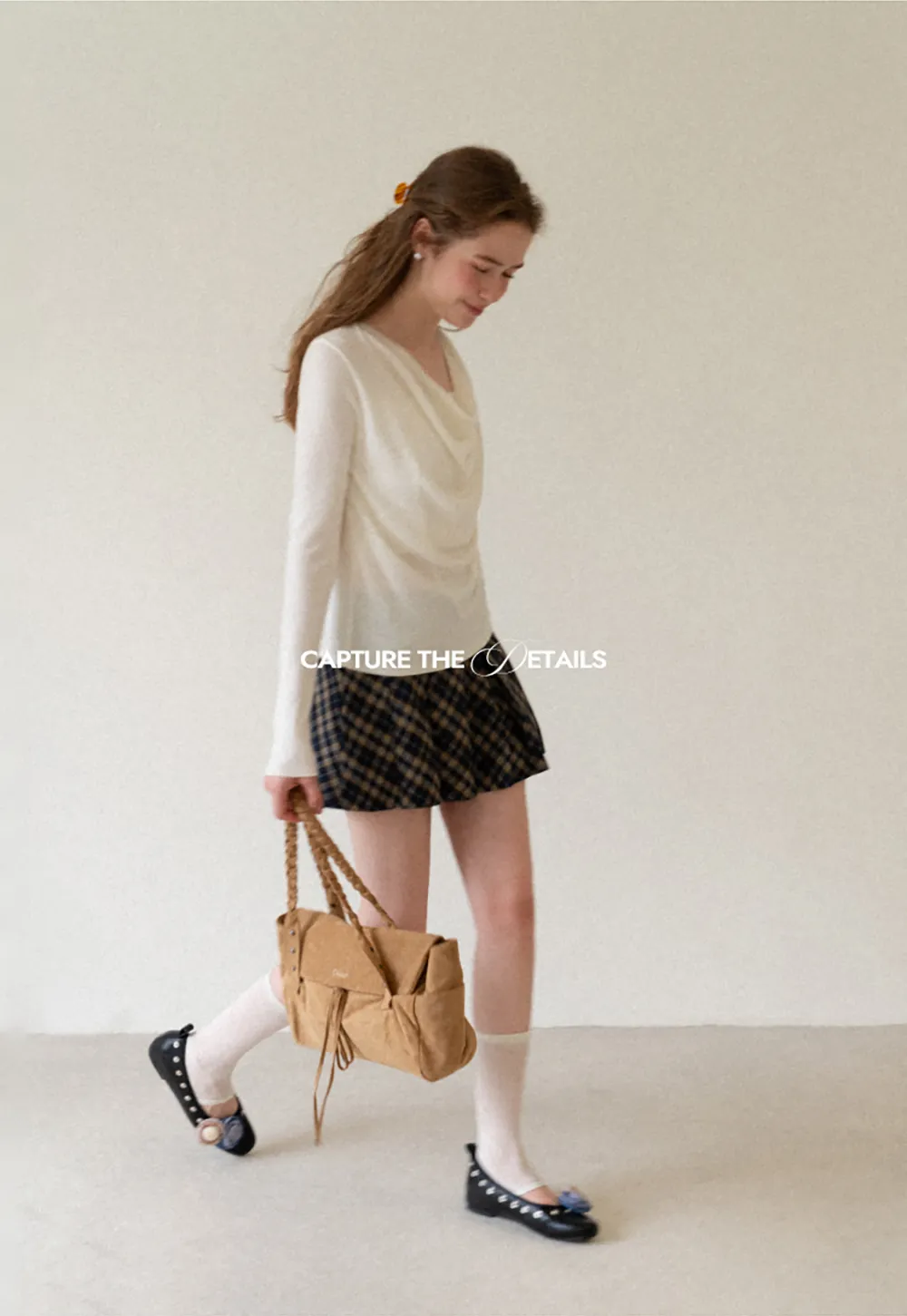 Pleated Plaid Mini Skirt