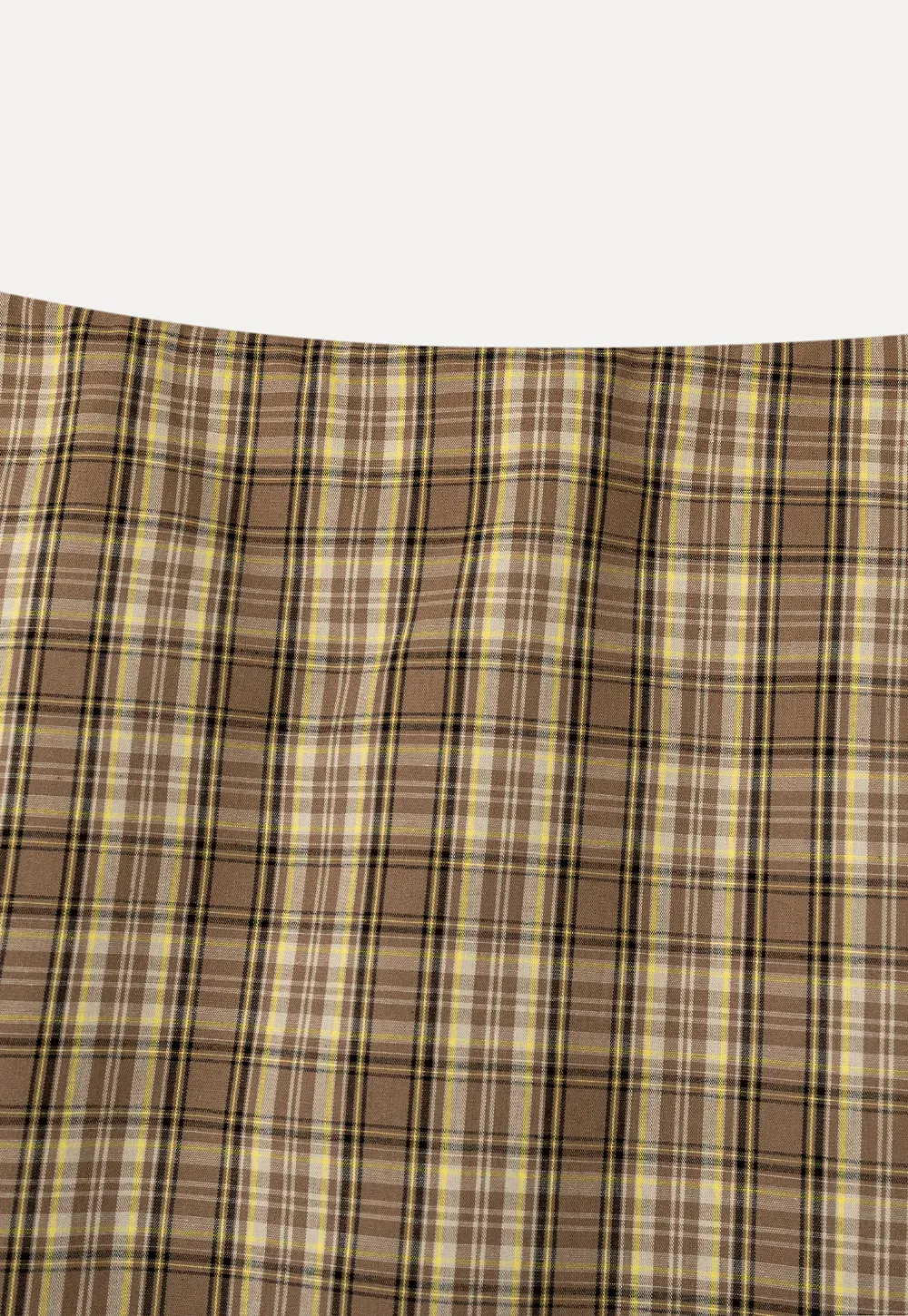 Plaid Pattern High Waist Mini Skirt