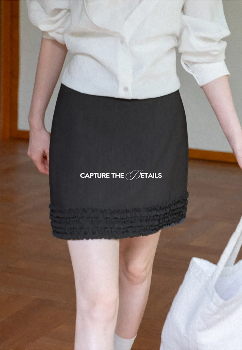 Ruffled Hem Mini Skirt