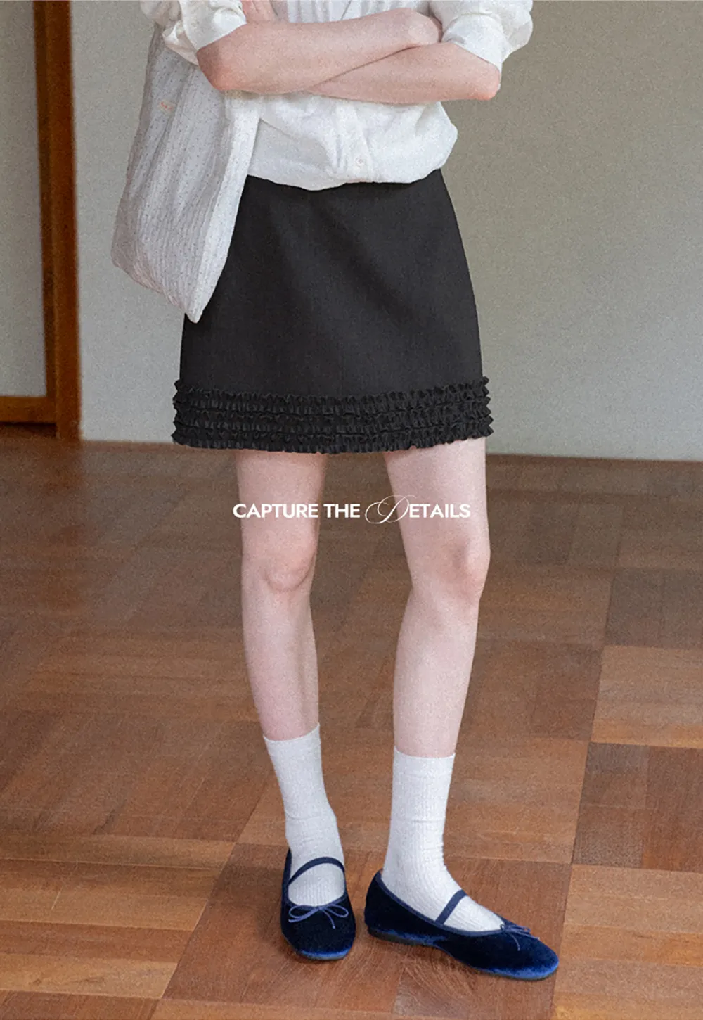 Ruffled Hem Mini Skirt