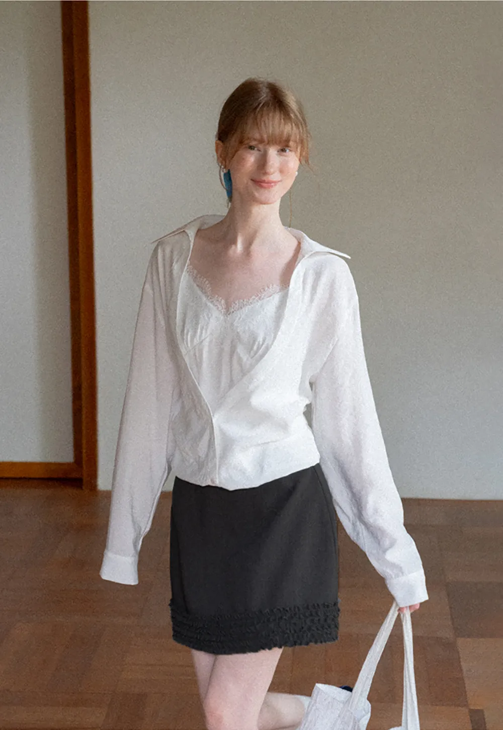 Ruffled Hem Mini Skirt
