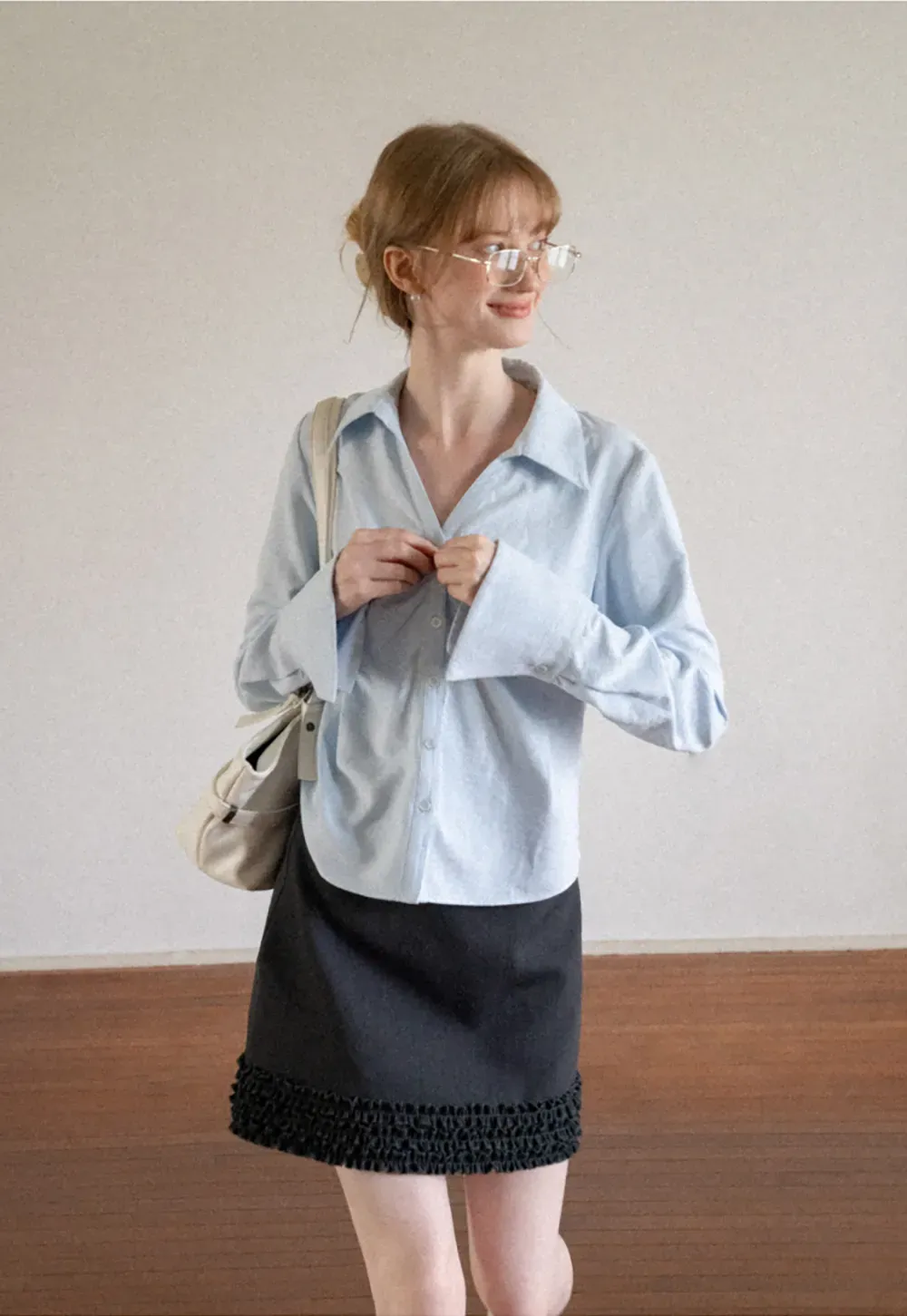 Ruffled Hem Mini Skirt