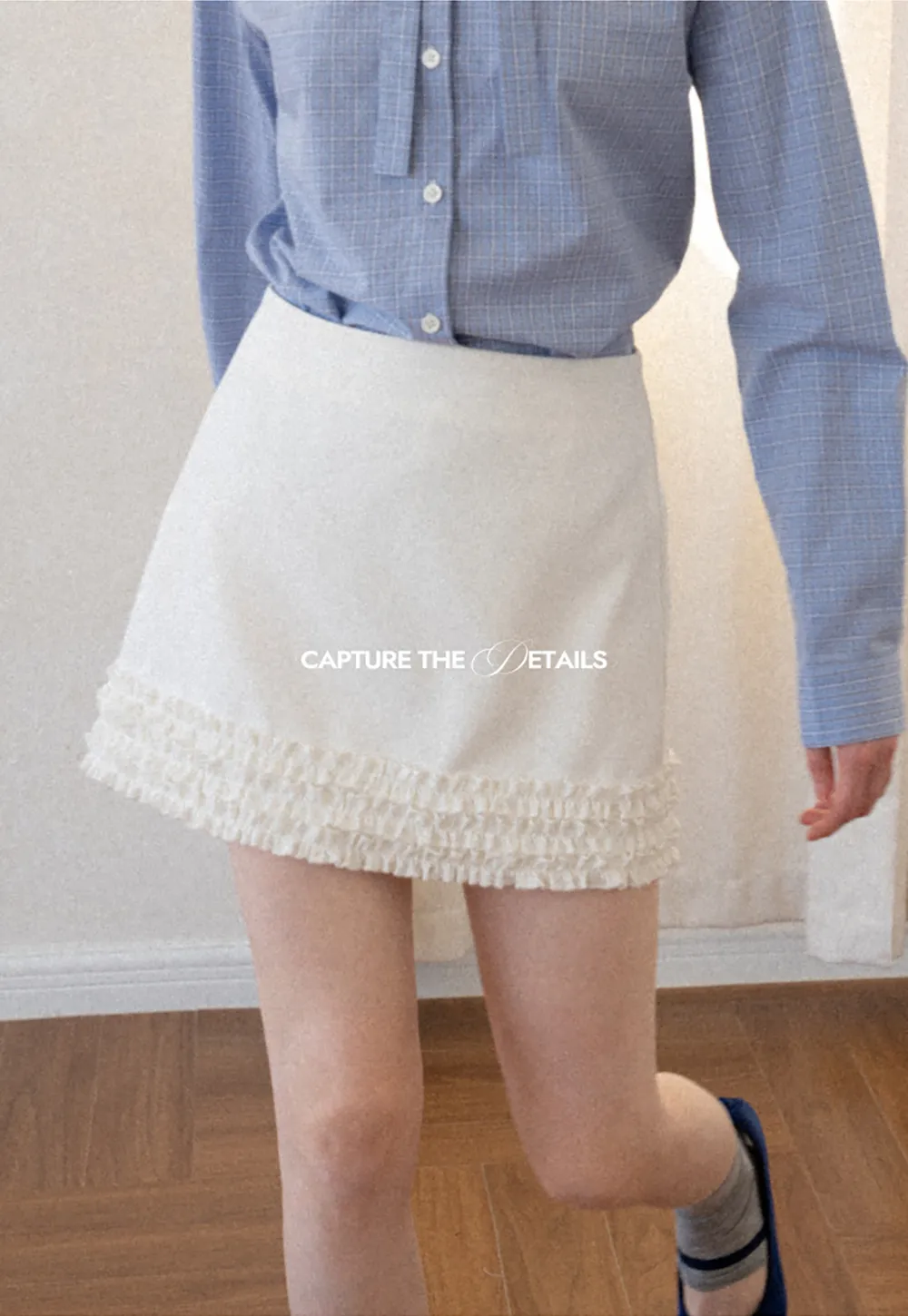 Ruffled Hem Mini Skirt