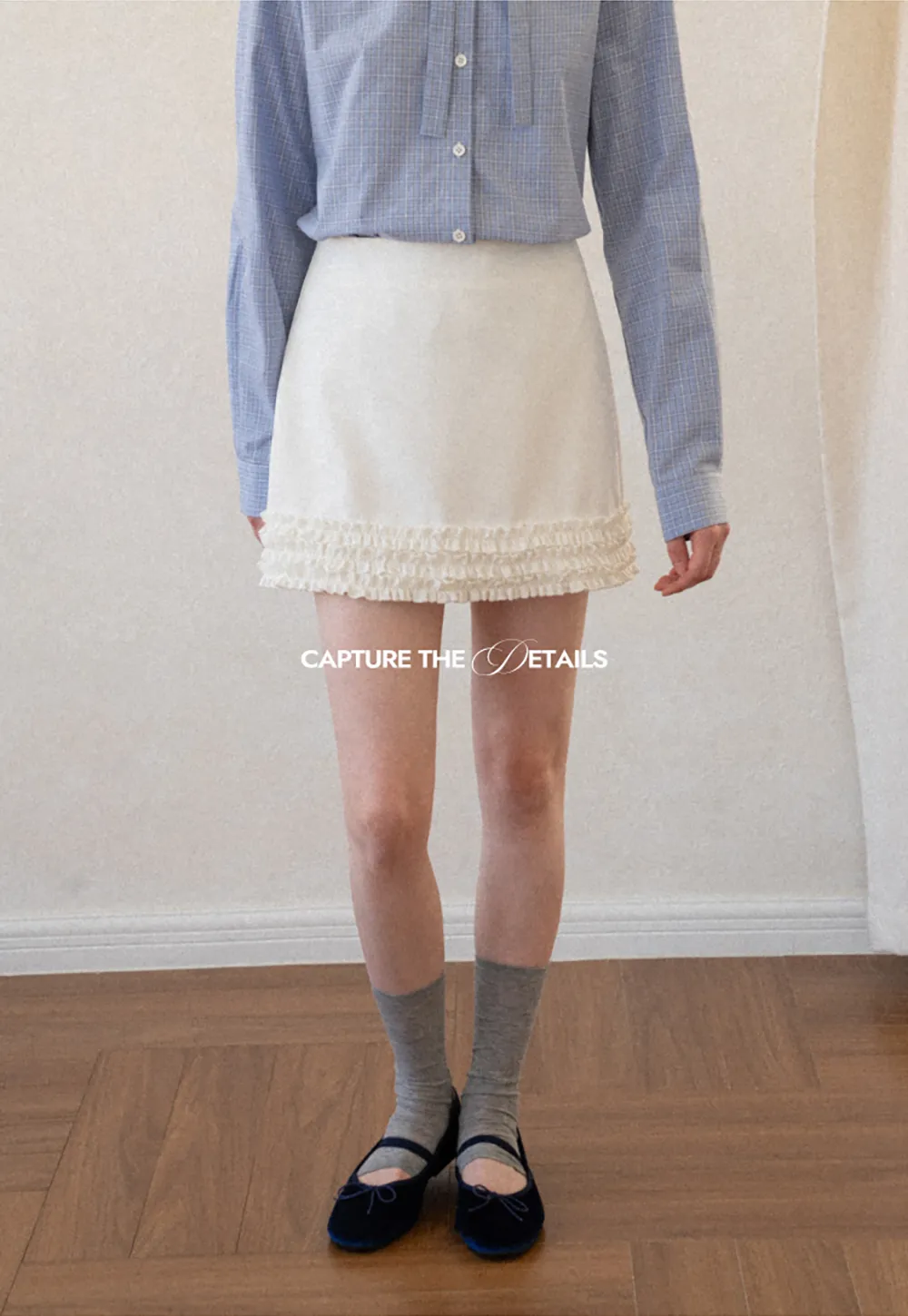 Ruffled Hem Mini Skirt