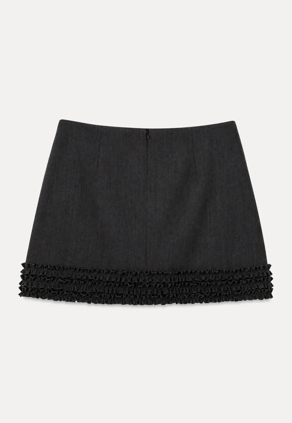 Ruffled Hem Mini Skirt