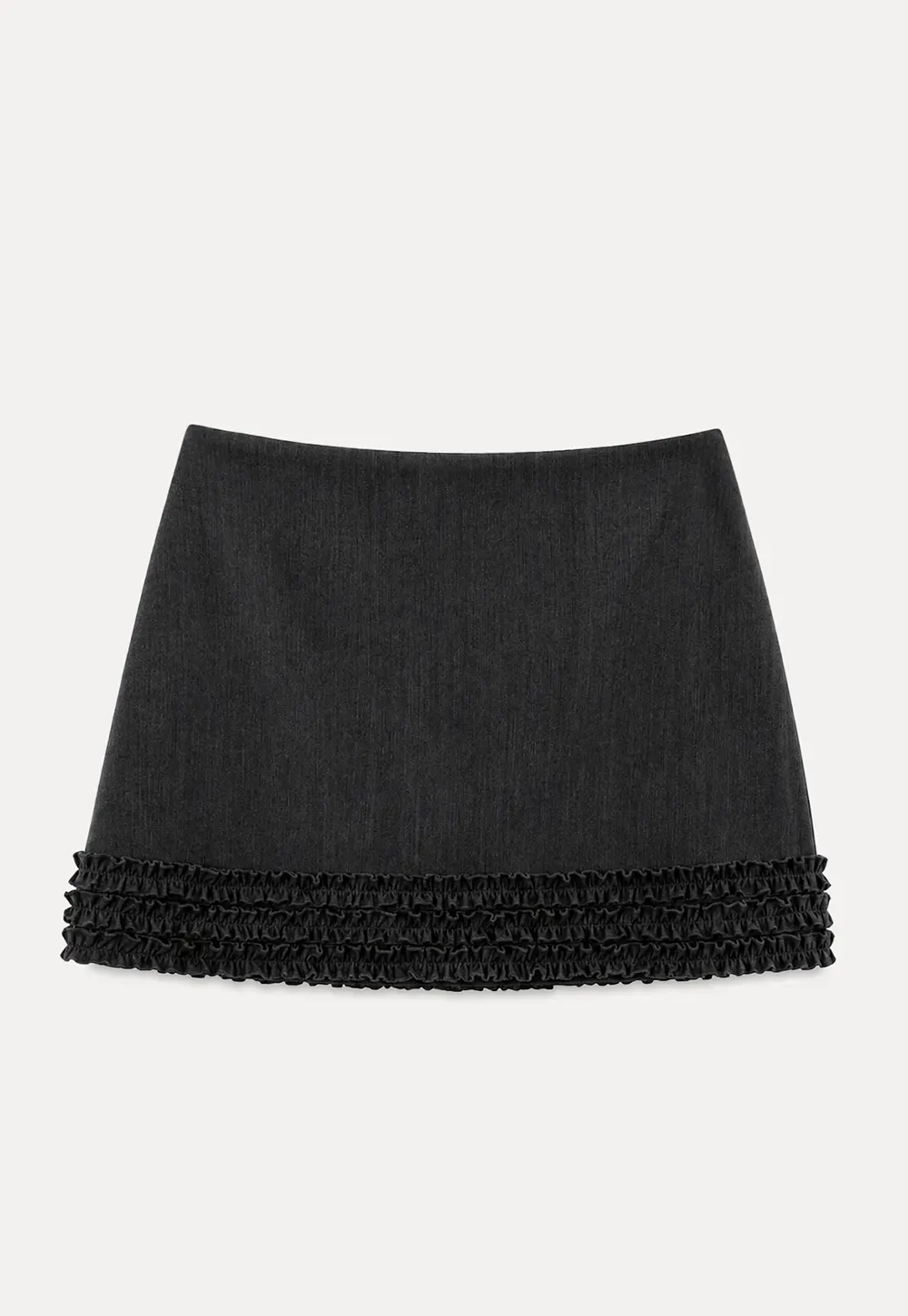 Ruffled Hem Mini Skirt