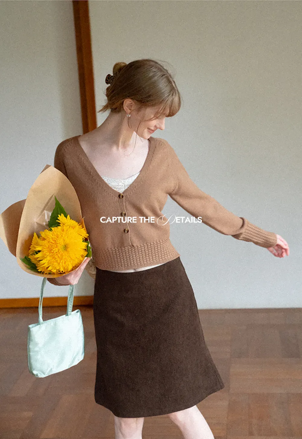 Ribbed Knit A-Line Skirt