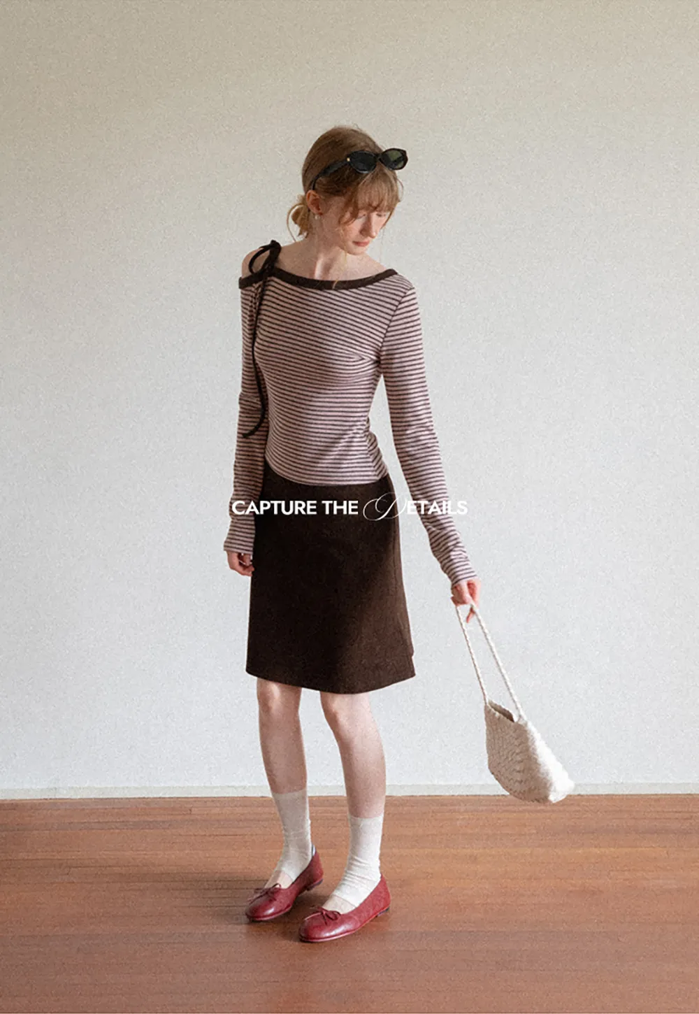 Ribbed Knit A-Line Skirt