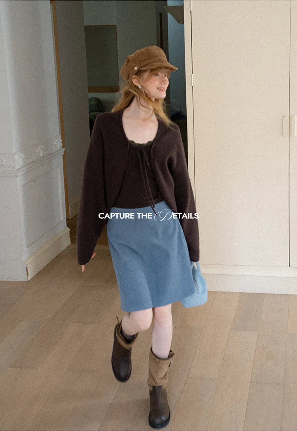Ribbed Knit A-Line Skirt