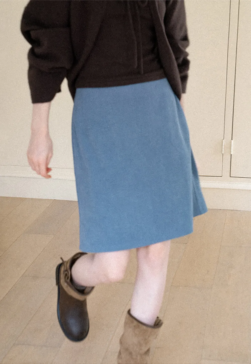 Ribbed Knit A-Line Skirt