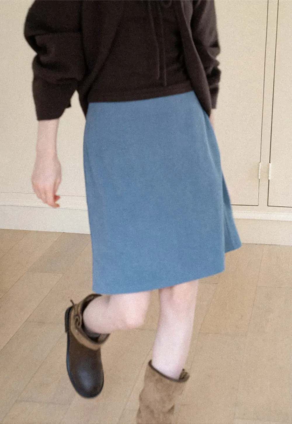 Ribbed Knit A-Line Skirt