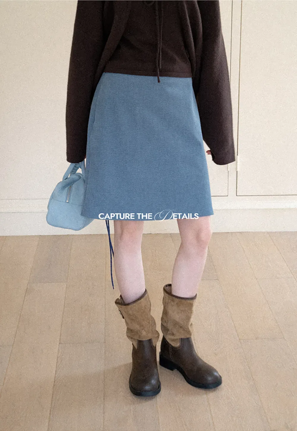 Ribbed Knit A-Line Skirt