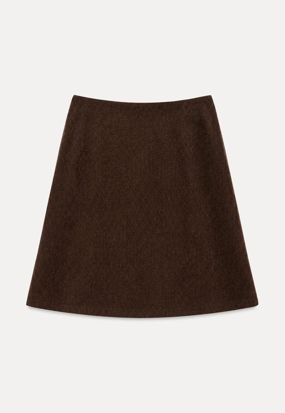 Ribbed Knit A-Line Skirt