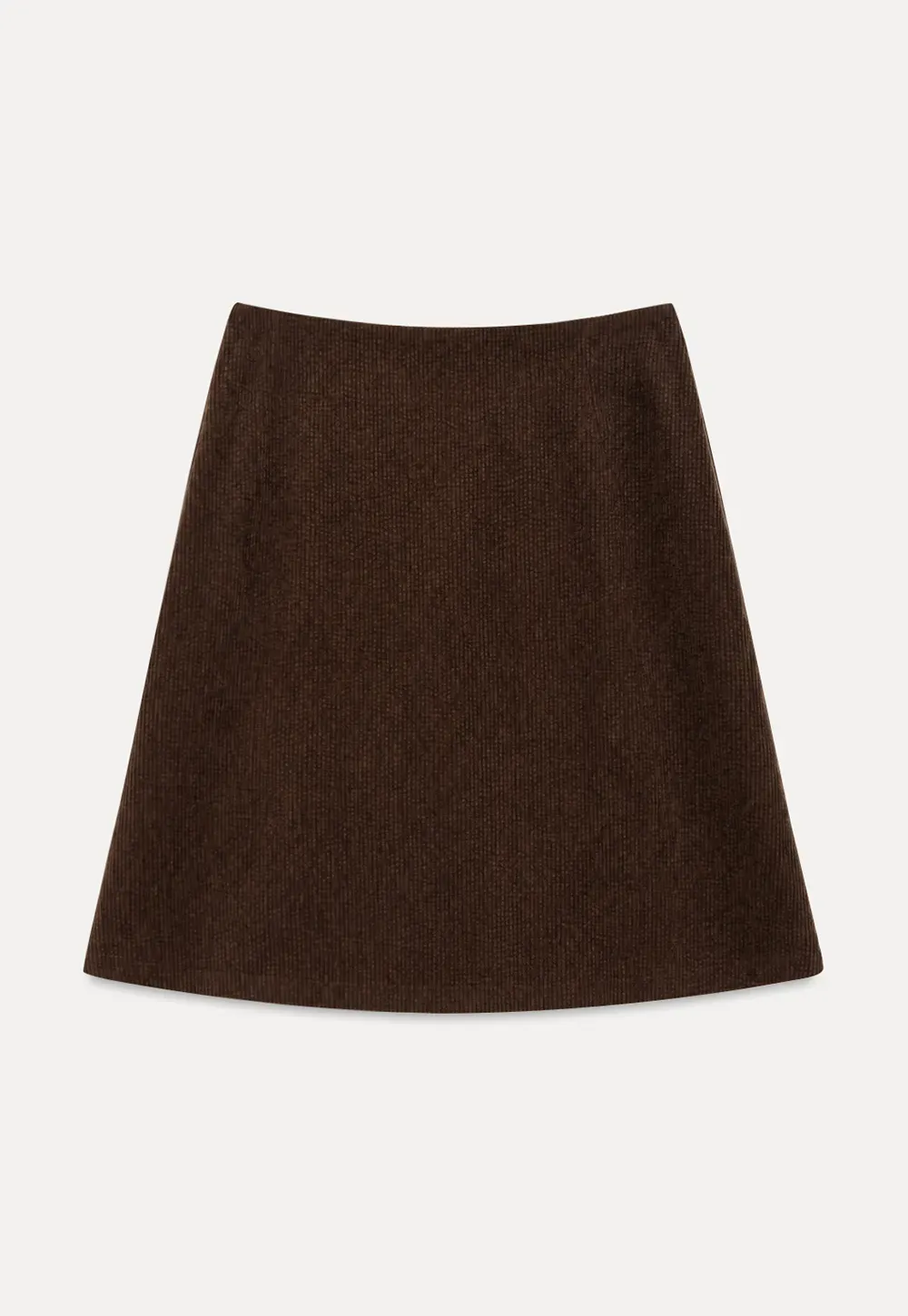 Ribbed Knit A-Line Skirt