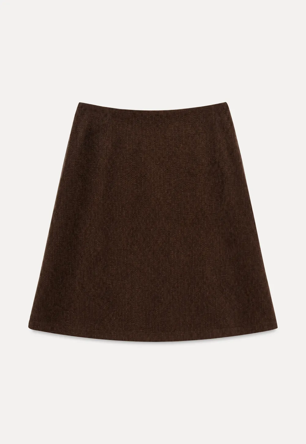 Ribbed Knit A-Line Skirt