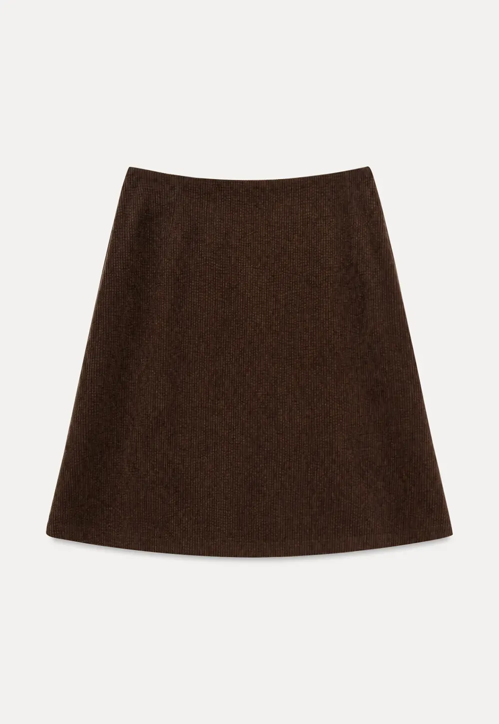 Ribbed Knit A-Line Skirt