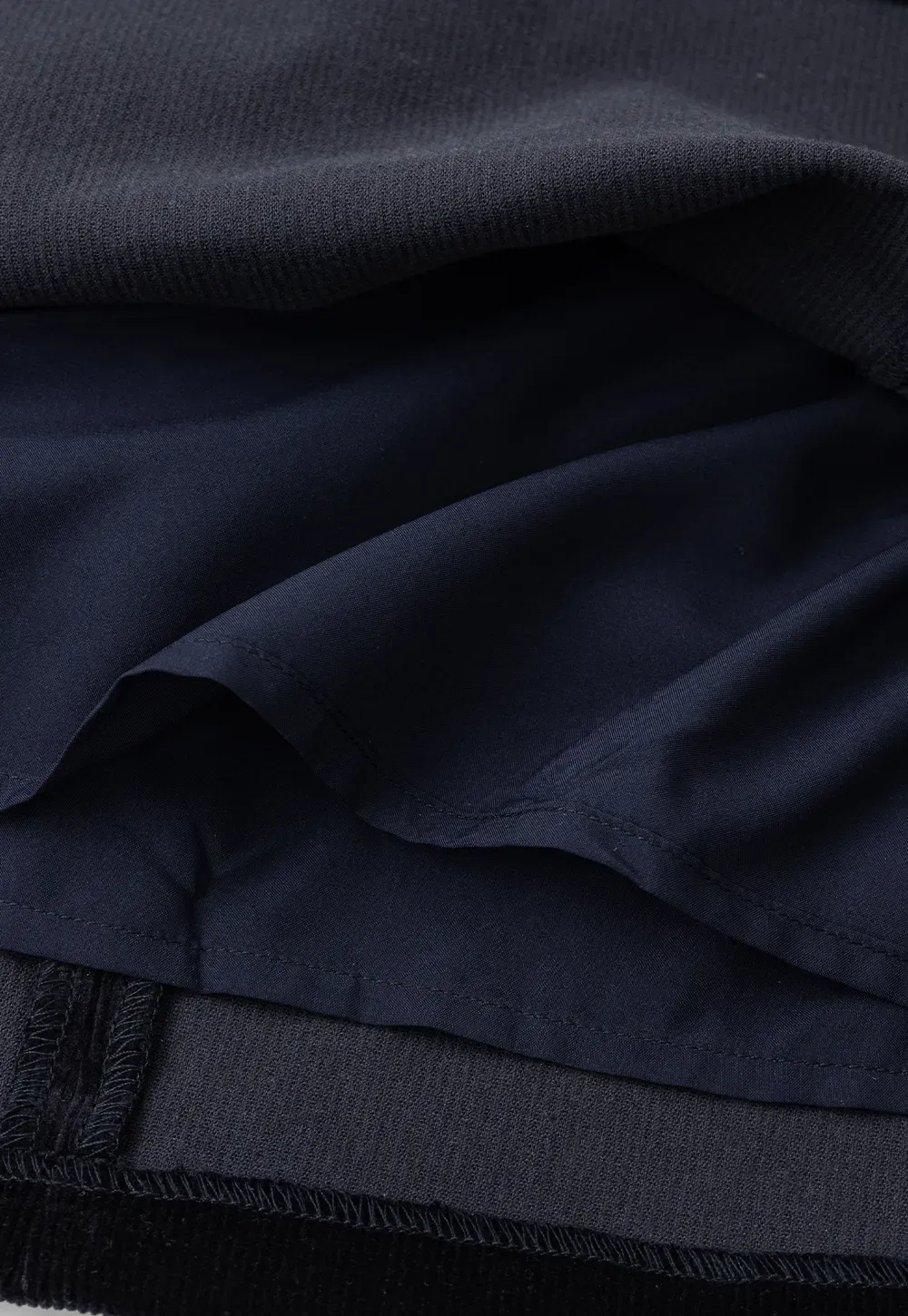 Corduroy Mini Skirt with Front Patch Pockets