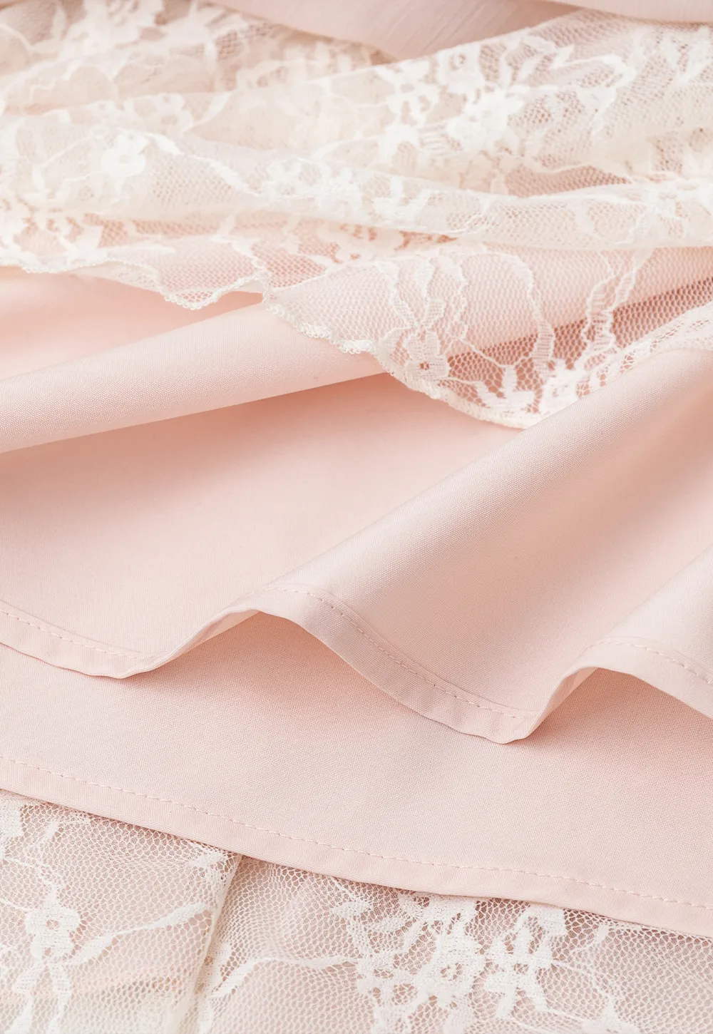 Asymmetrical Lace Overlay Skirt