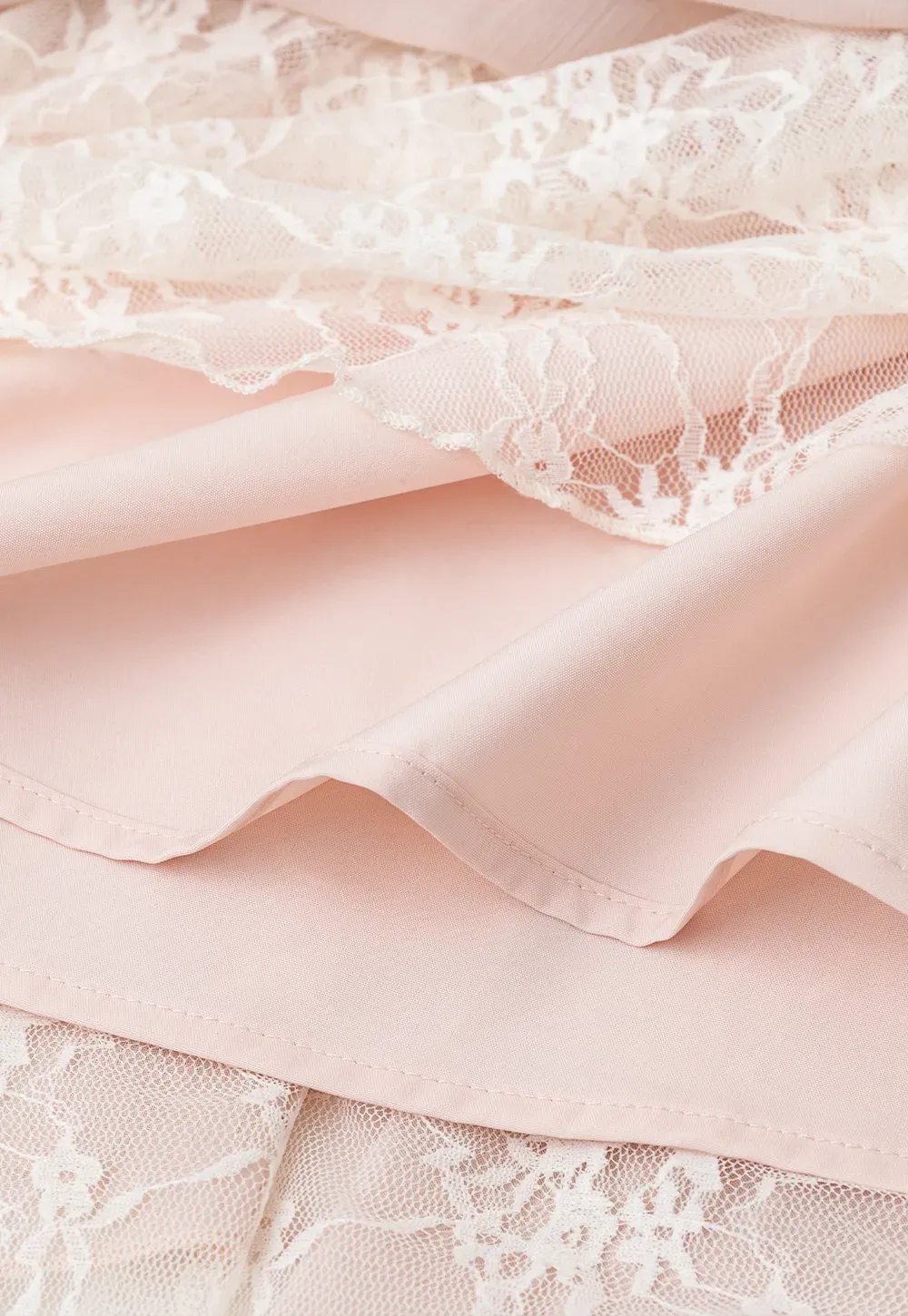 Asymmetrical Lace Overlay Skirt