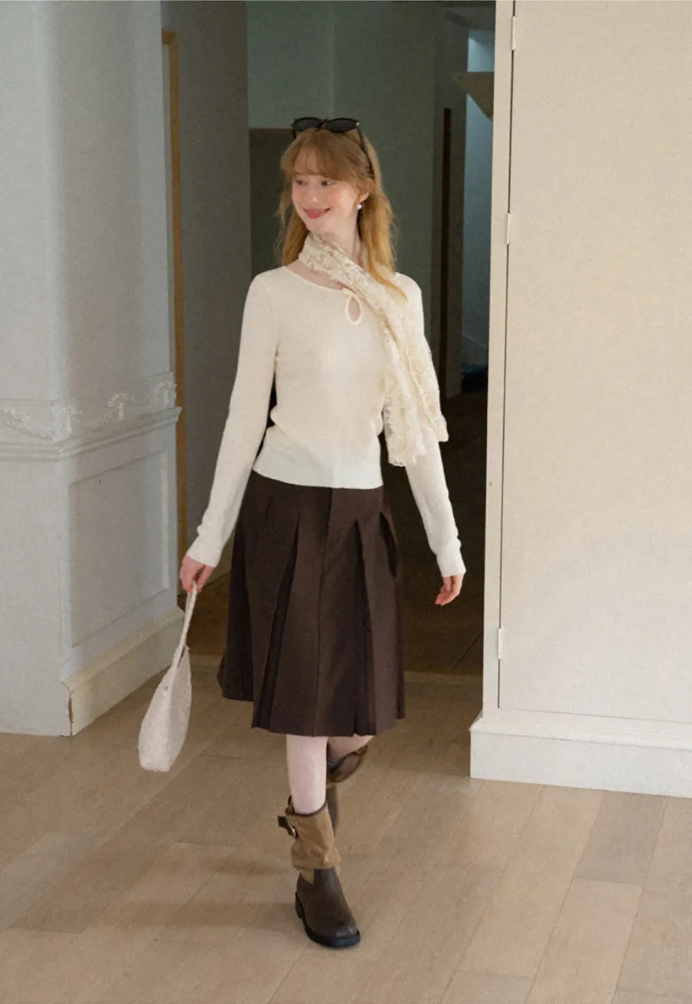 A-Line Skirt with Structured Waistband
