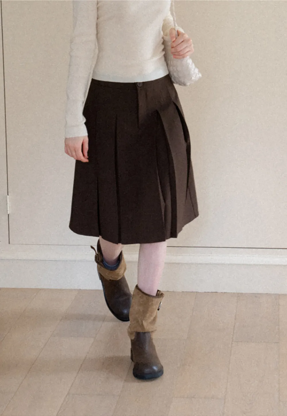 A-Line Skirt with Structured Waistband