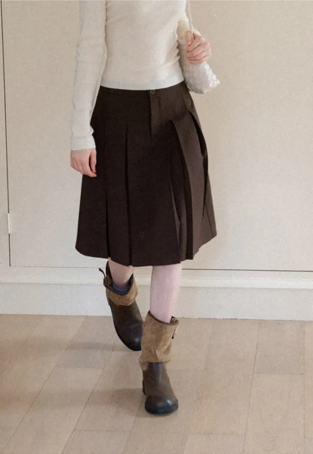 A-Line Skirt with Structured Waistband