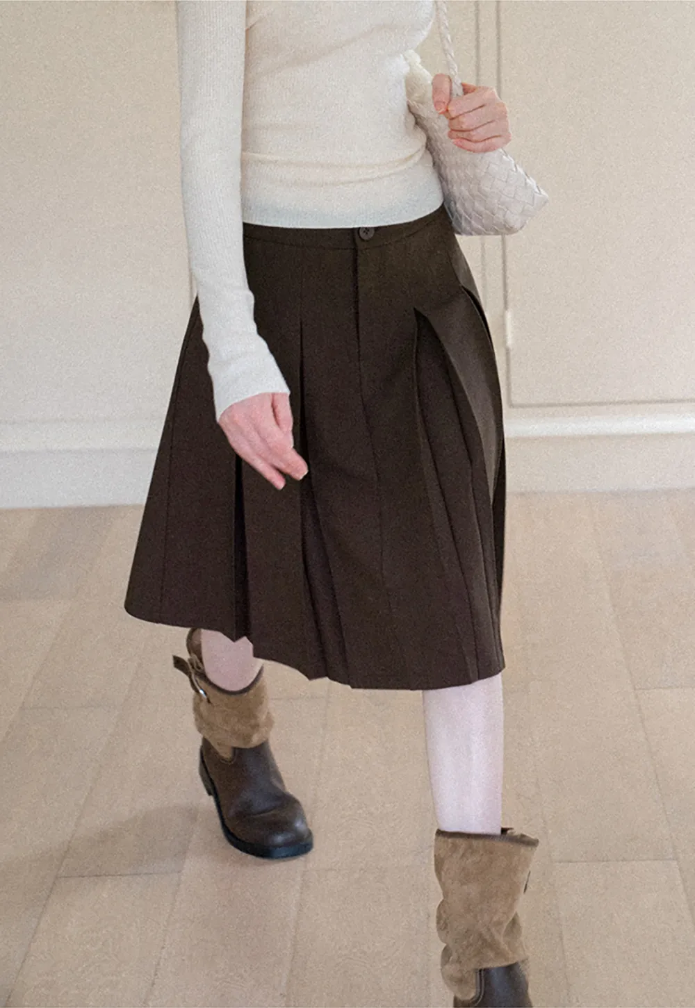 A-Line Skirt with Structured Waistband